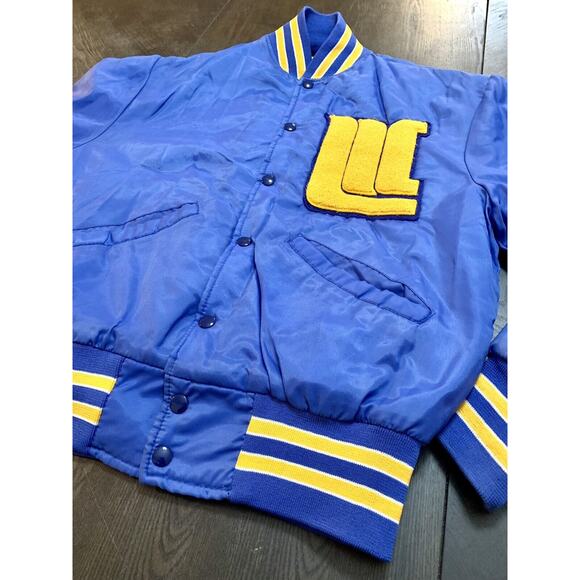 Vtg Trophy Jackets Patched Varsity Letterman Quilted Jacket Made USA Men's Small - Picture 3 of 11